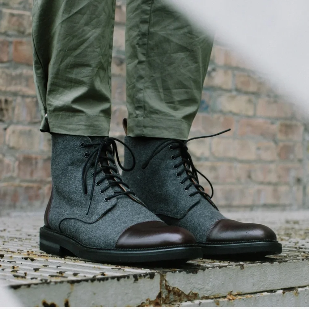 Taft The Jack Boot in Grey Oxblood